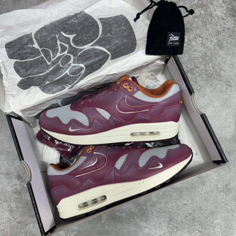 Nike Air Max 1 Patta - Waves Rush Maroon (With Bracelet)