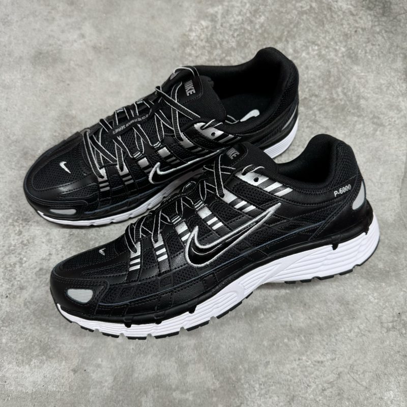 Nike P-6000 - Black White Metallic Silver